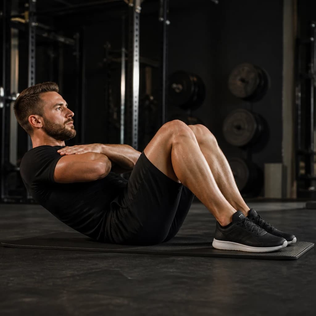 Sit-ups: Ausführung der Übung