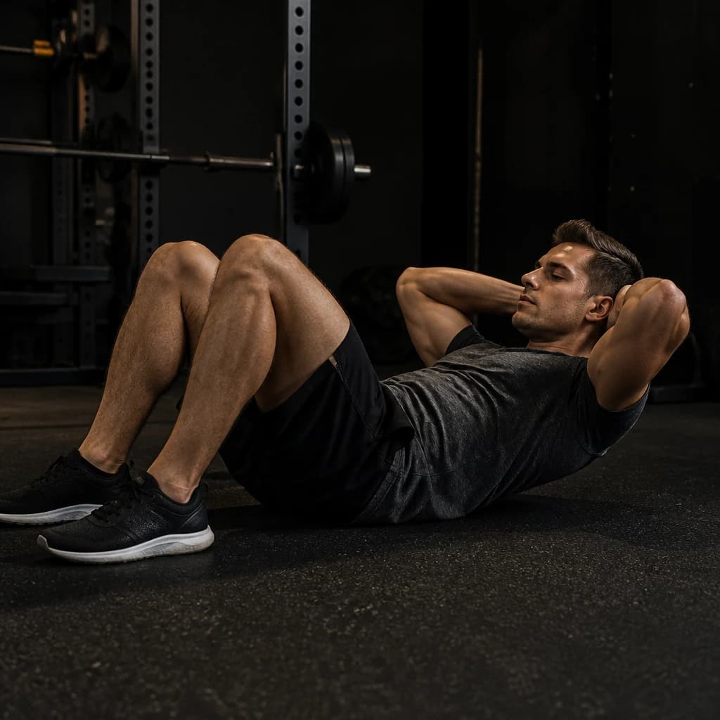 Crunches: Ausführung der Übung