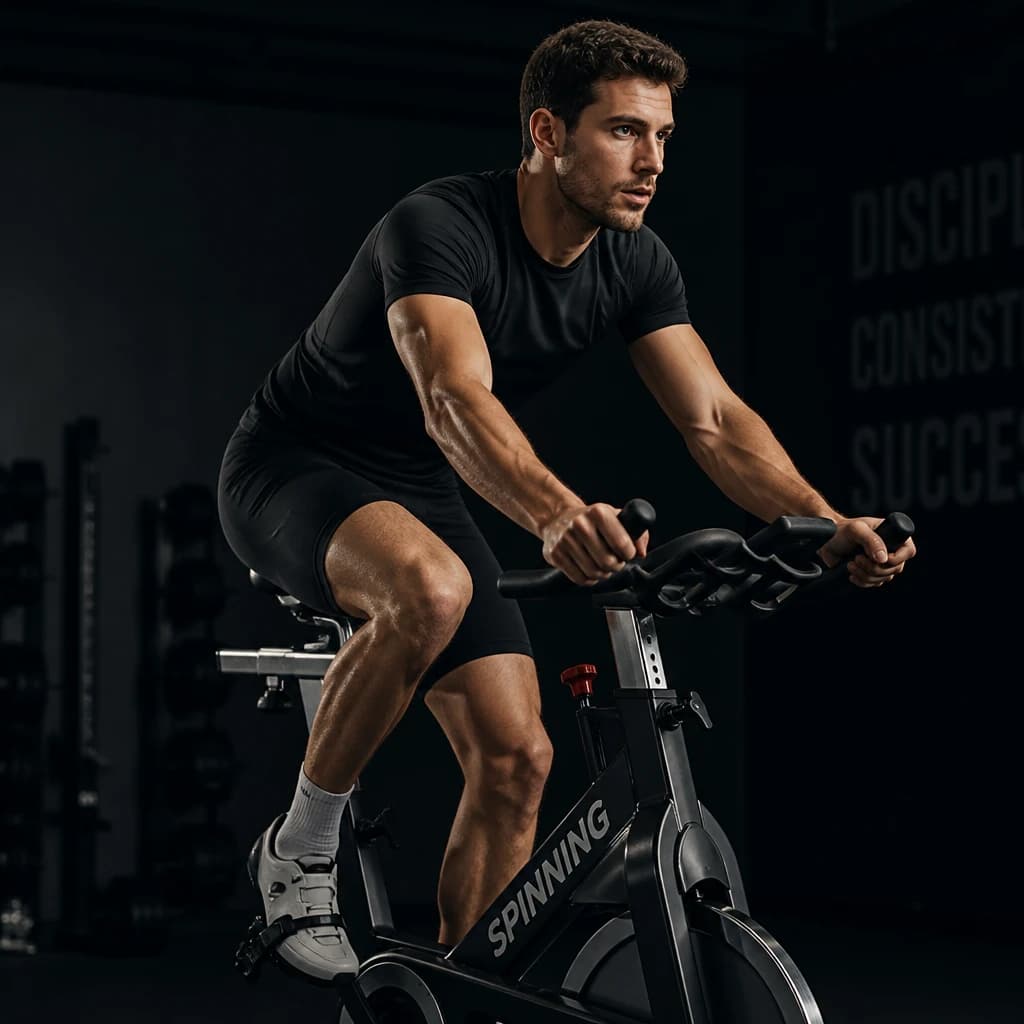 Radfahren indoor: Ausführung der Übung