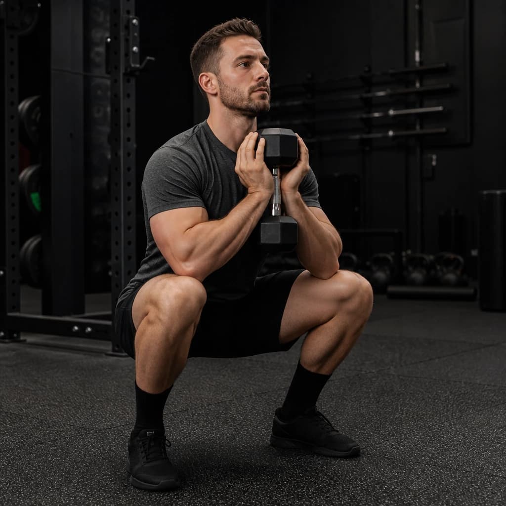 Goblet Squats: Ausführung der Übung
