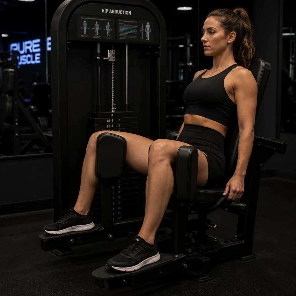 Abduktion an der Maschine: Ausführung der Übung