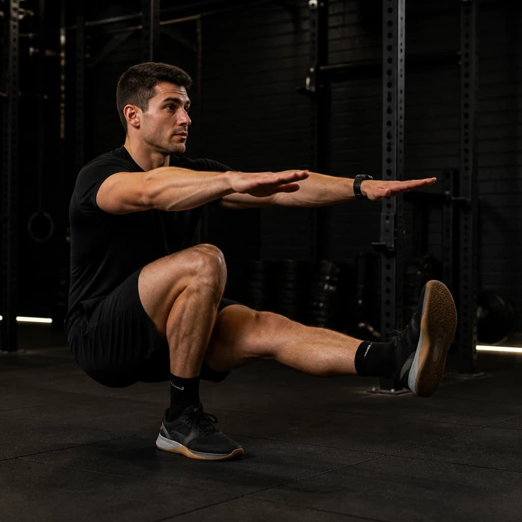 Pistol Squats: Ausführung der Übung