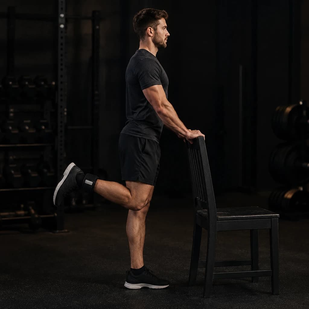 Standing Knee Curl exercise demonstration