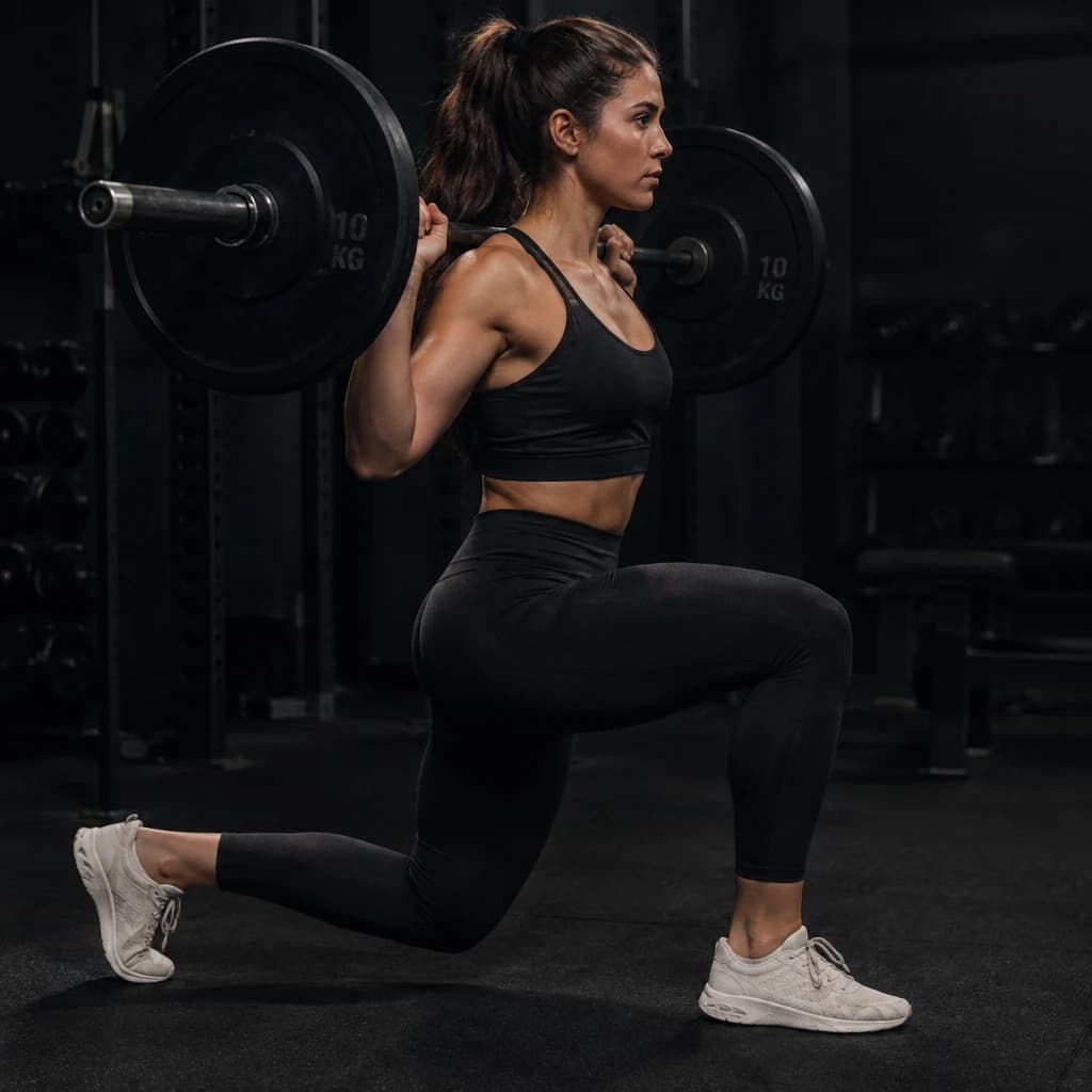 Barbell Lunge exercise demonstration