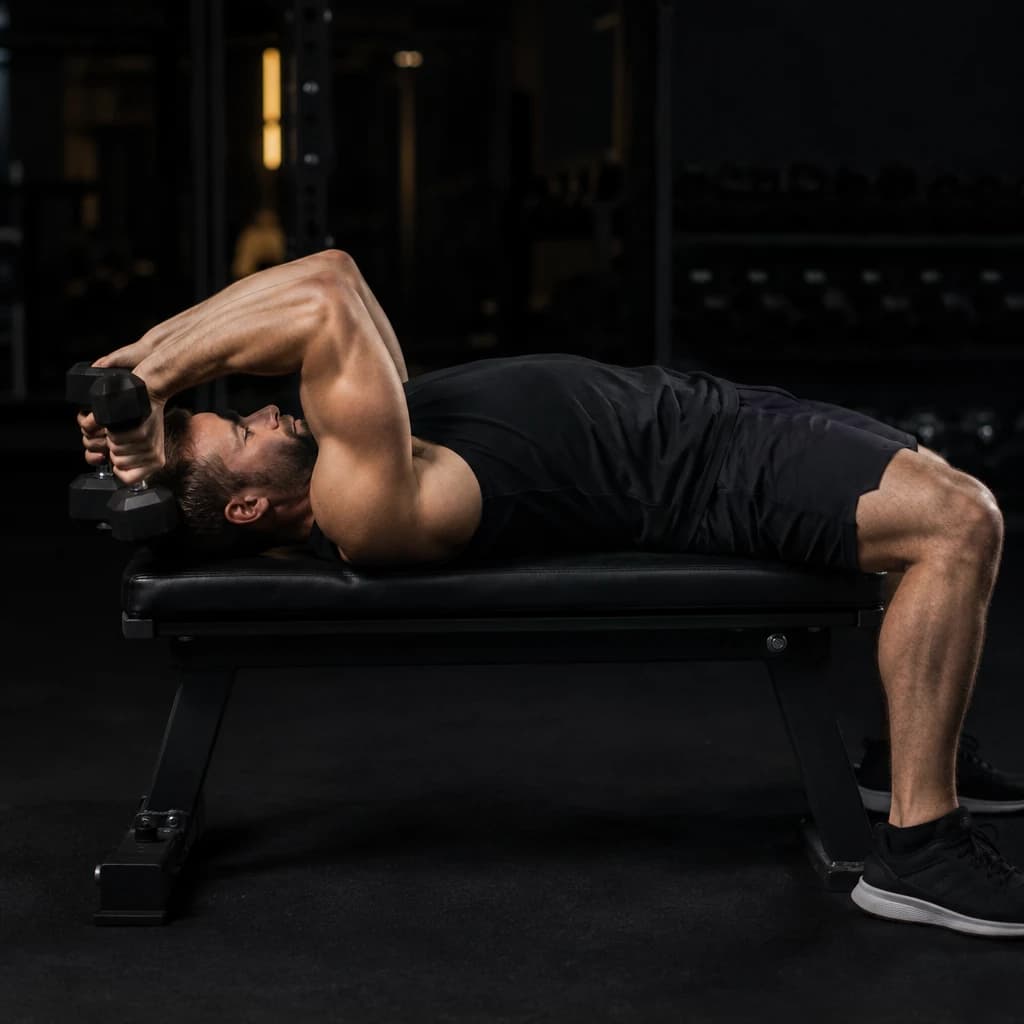 Dumbbell Skull Crushers exercise demonstration