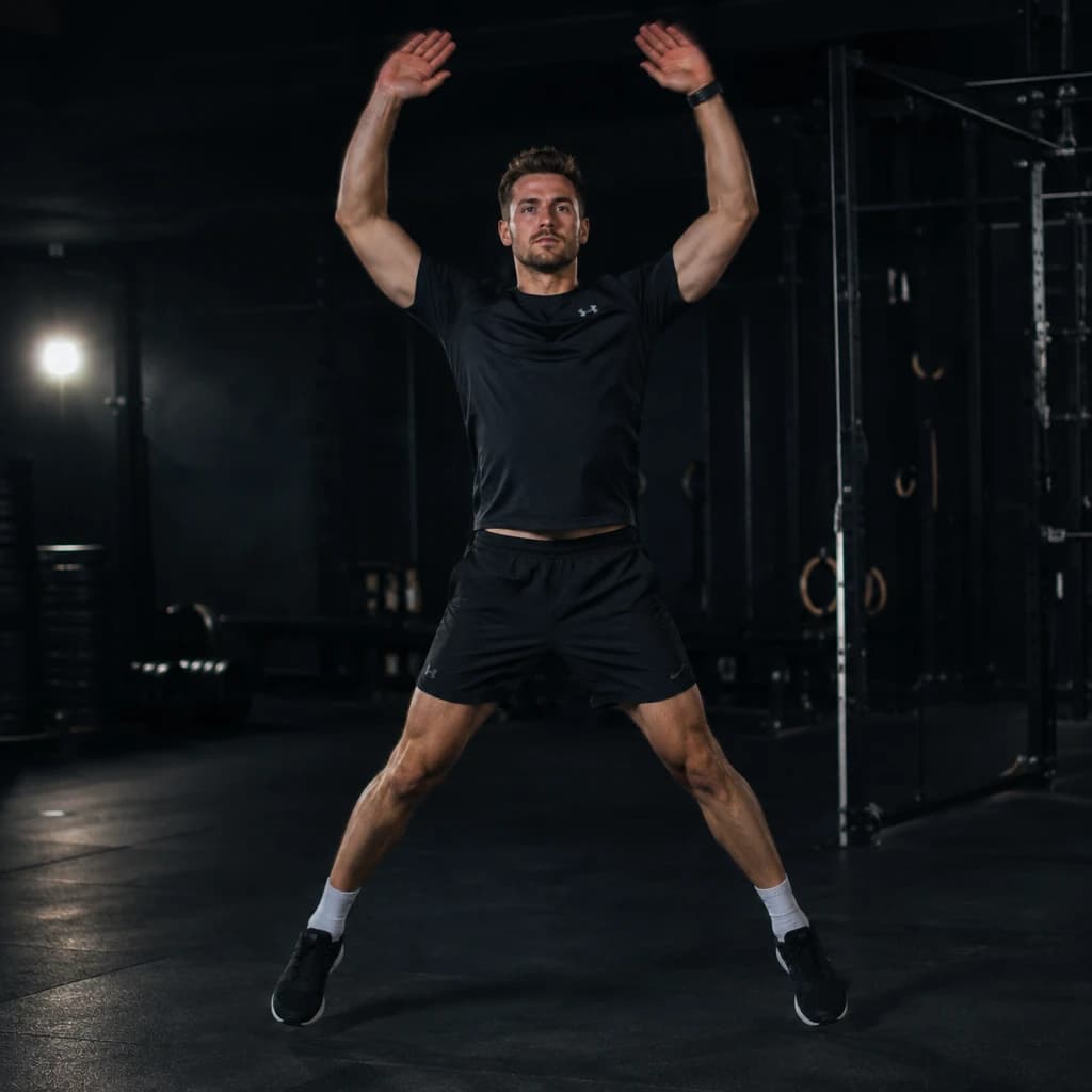 Demostración del ejercicio Jumping jacks
