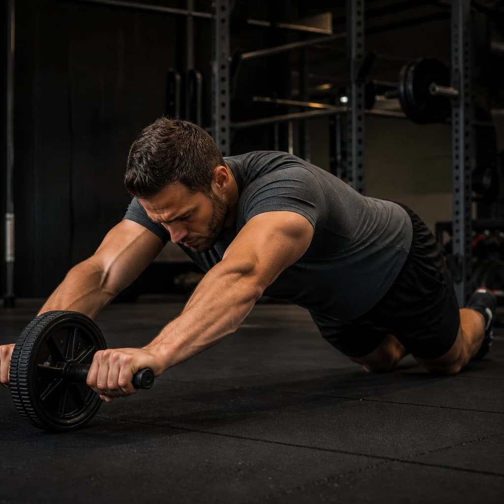 Ab Wheel Rollout exercise demonstration