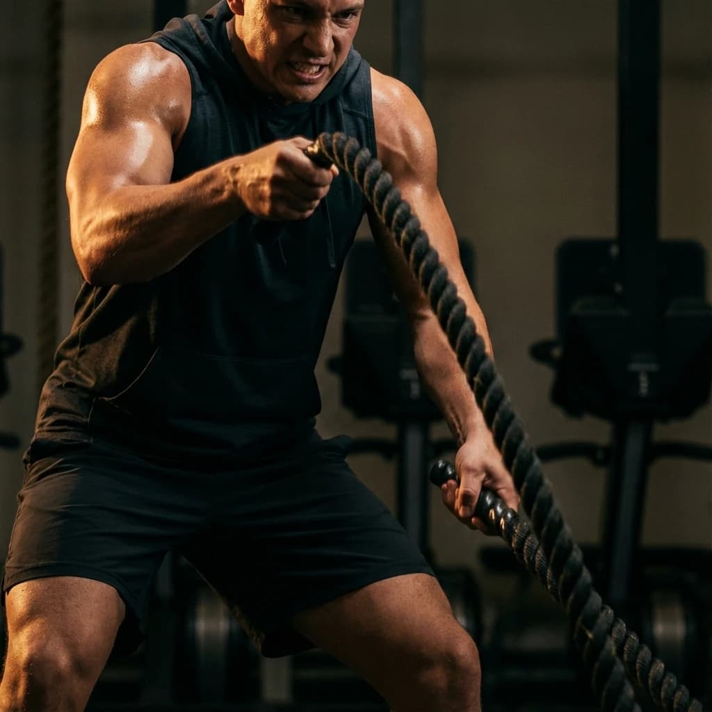 Battle Ropes exercise demonstration