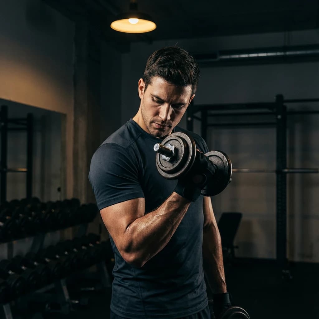 Dumbbell Bicep Curls exercise demonstration
