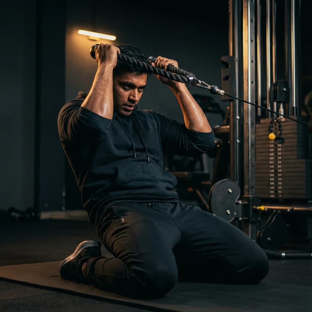 Cable Crunch exercise demonstration