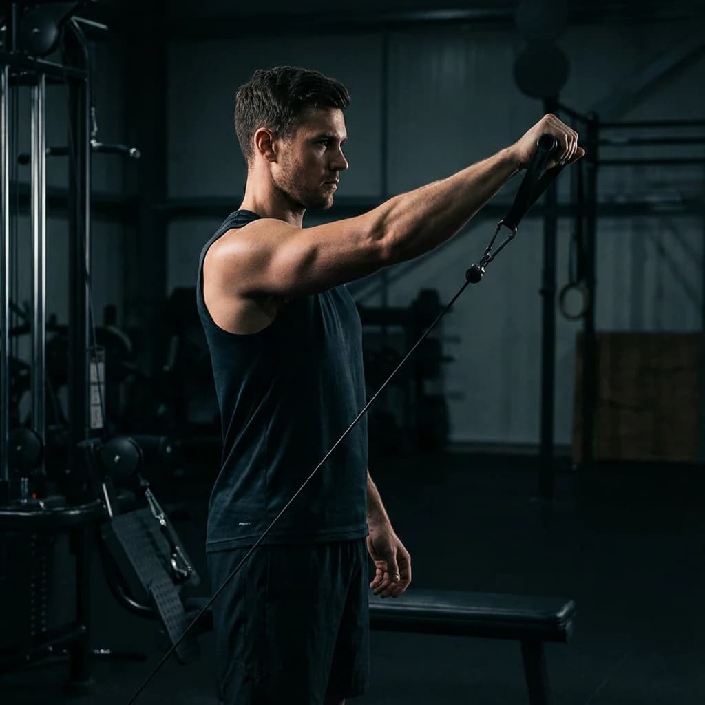 Cable Front Raise exercise demonstration