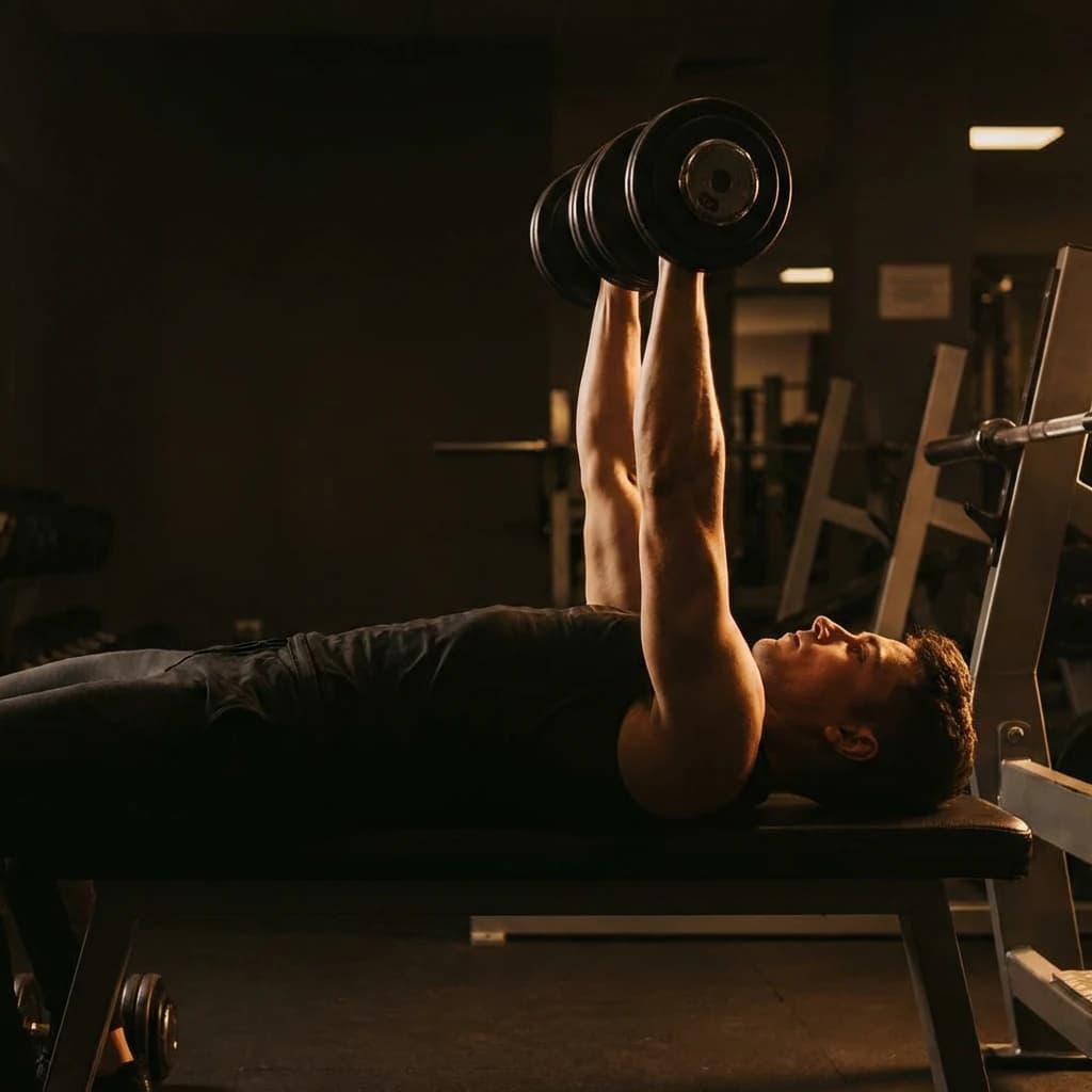 Dumbbell Bench Press exercise demonstration