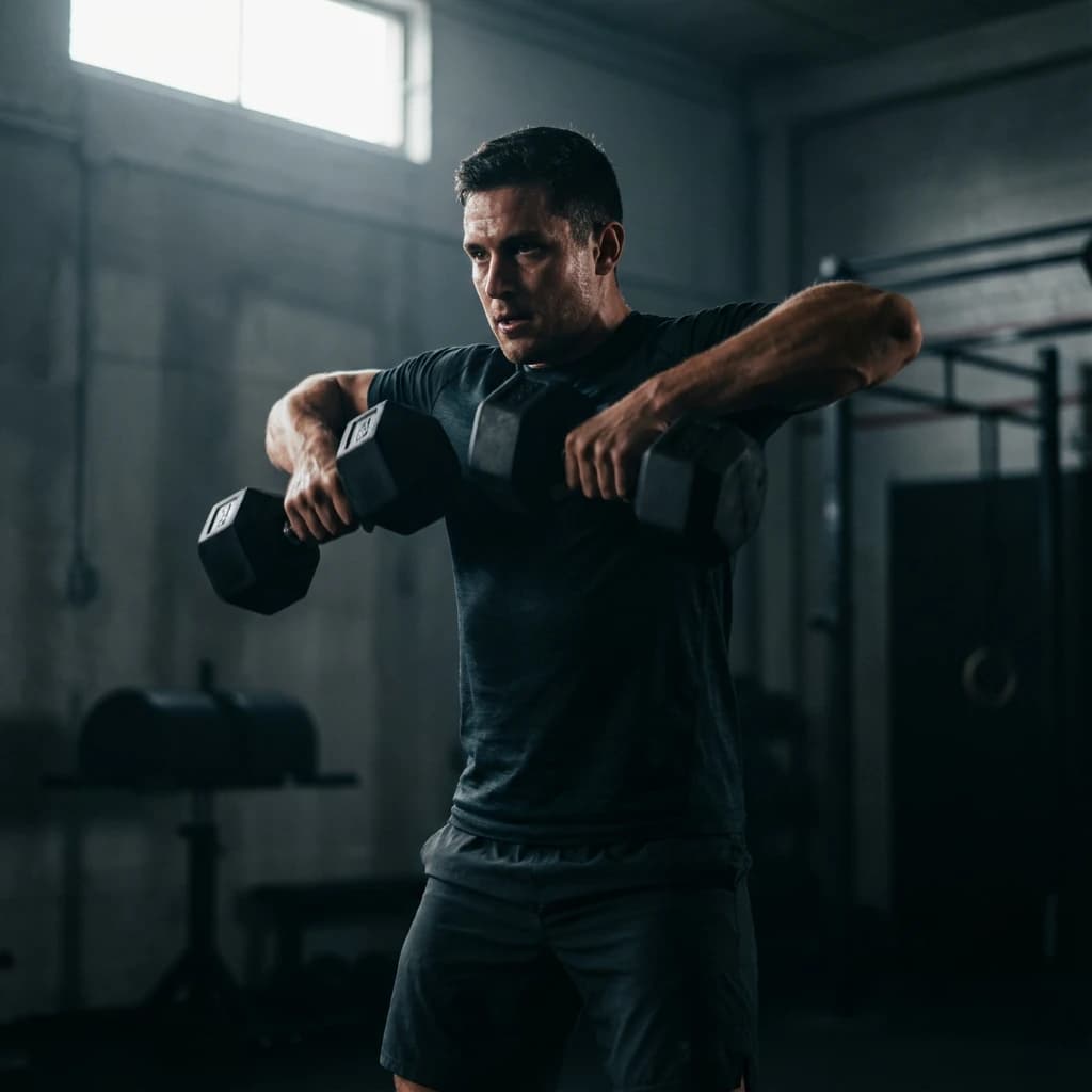 Dumbbell Clean exercise demonstration