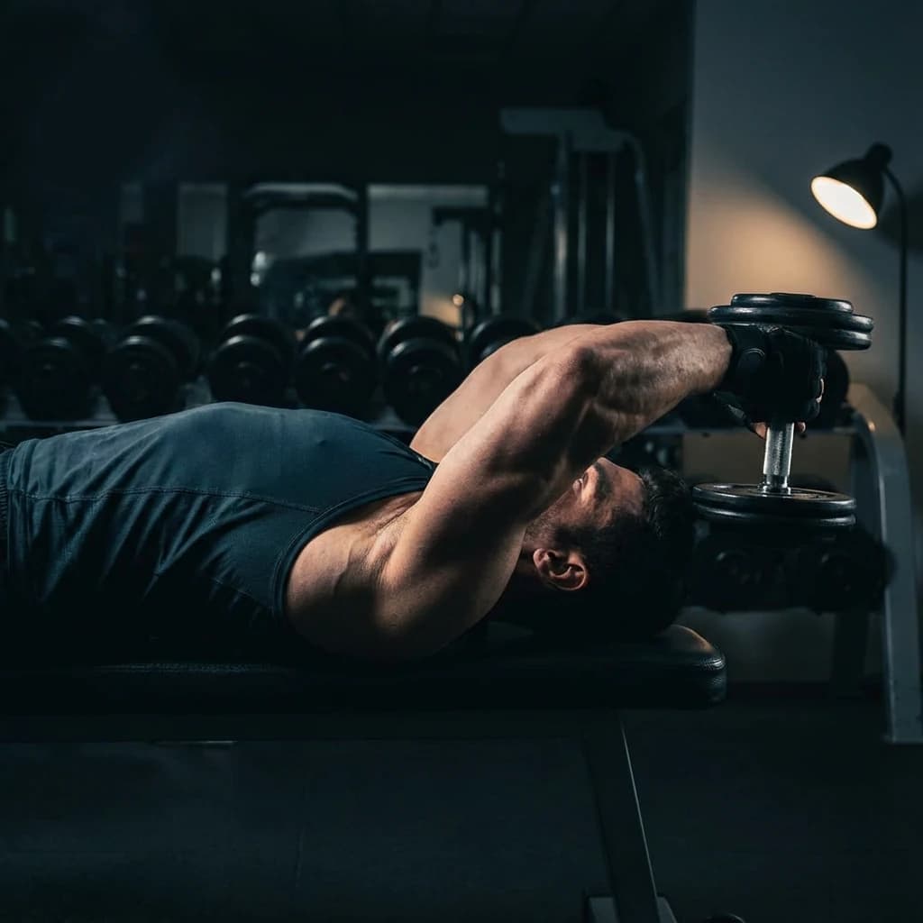 Dumbbell Pullover exercise demonstration