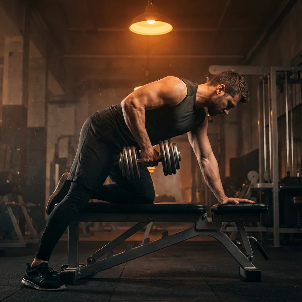 Dumbbell Rows exercise demonstration