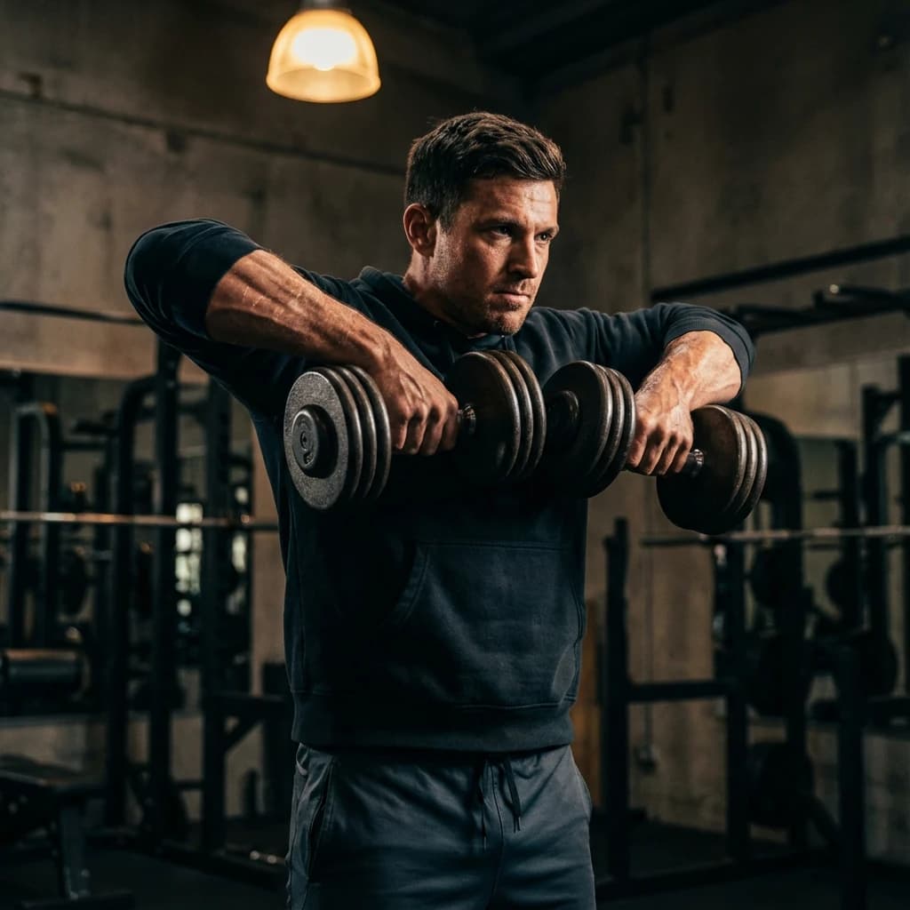 Dumbbell Upright Row exercise demonstration