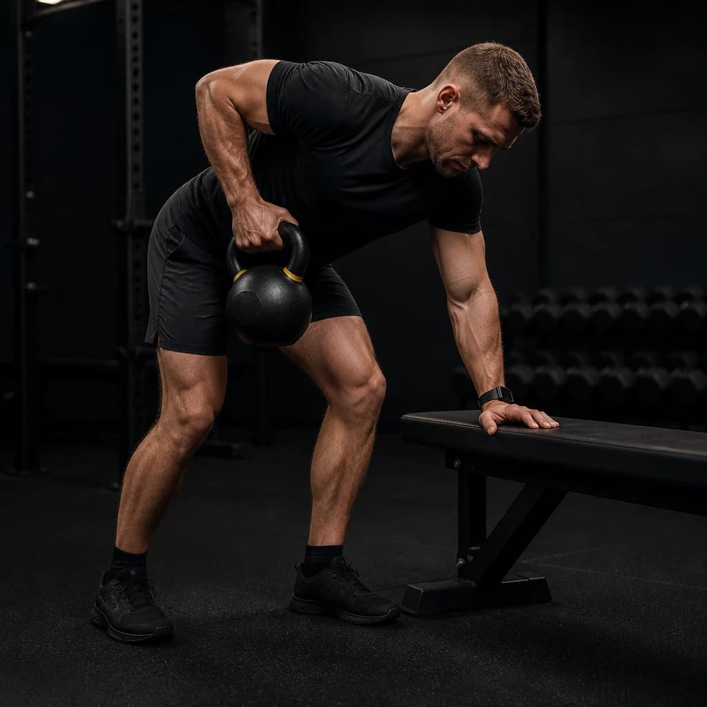 Kettlebell Row exercise demonstration