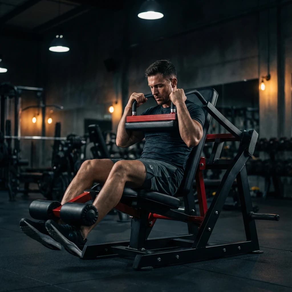 Machine Crunch exercise demonstration
