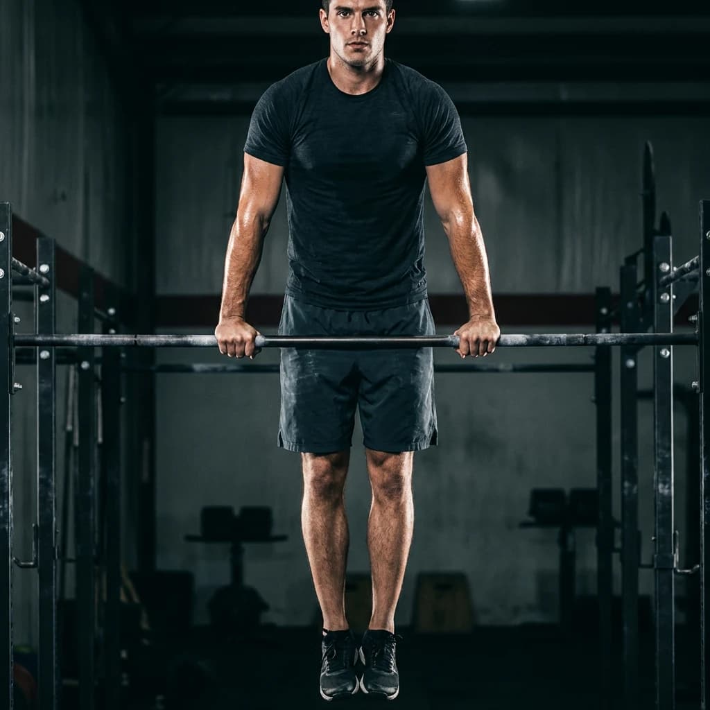 Muscle-up exercise demonstration