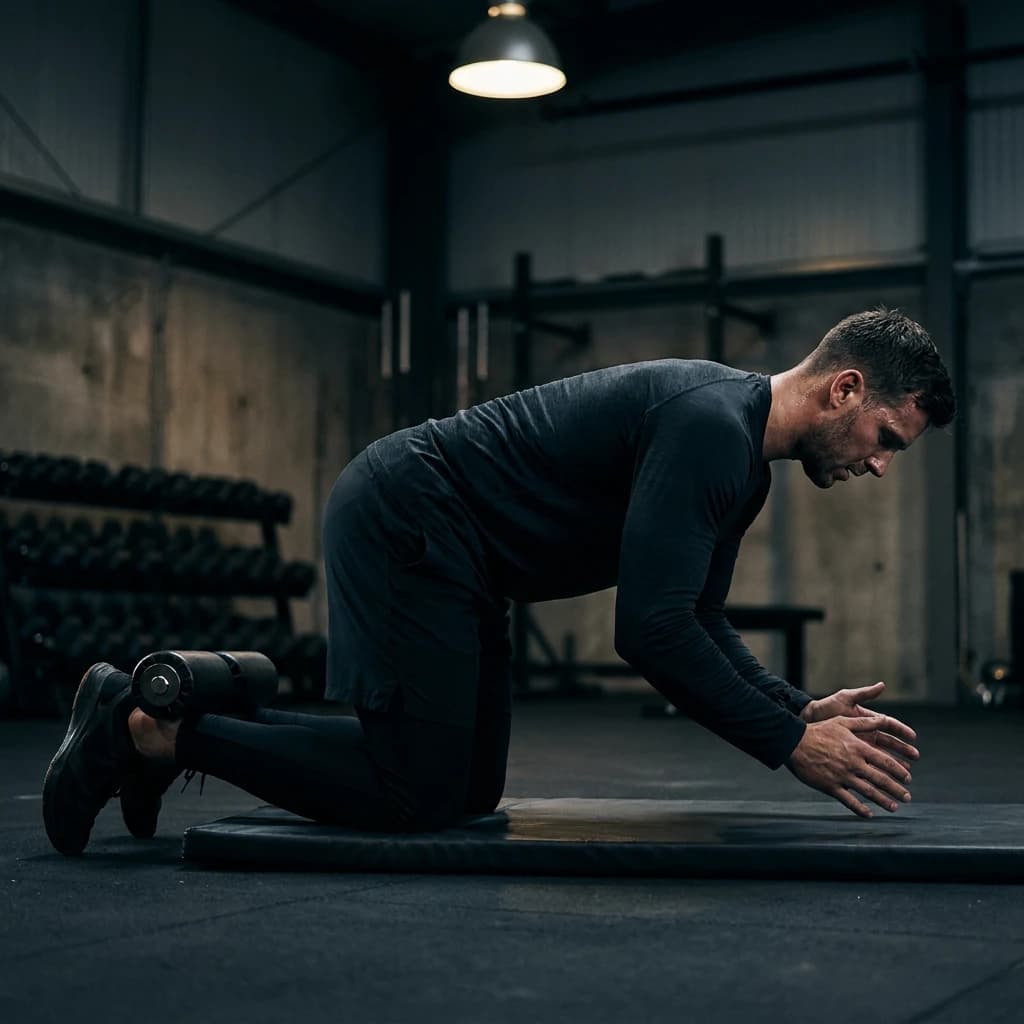 Nordic Hamstring Curl exercise demonstration