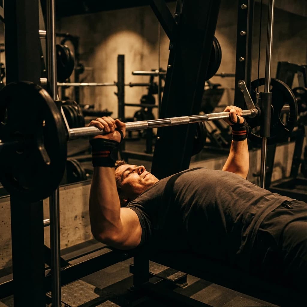 Smith Machine Bench Press exercise demonstration