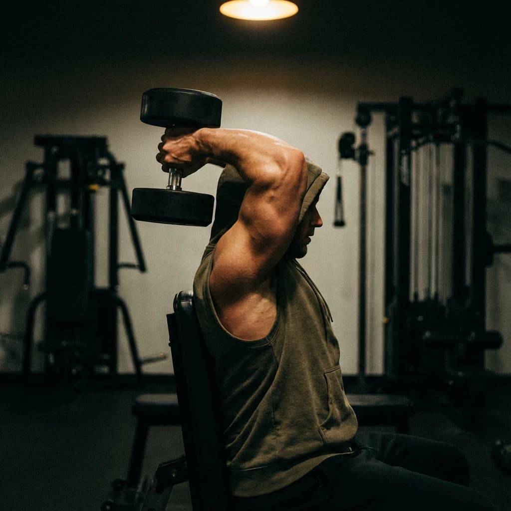 Overhead Tricep Extension (Seated) exercise demonstration